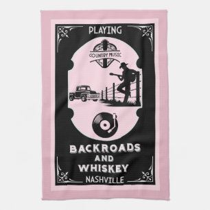 Classic Romantic Country Music Kitchen Towel