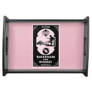 Classic Romantic Country Music Serving Tray