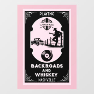 Classic Romantic Country Music Wall Decal
