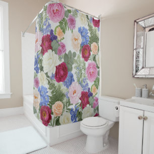 Classic Romantic Floral Tapestry Shower Curtain