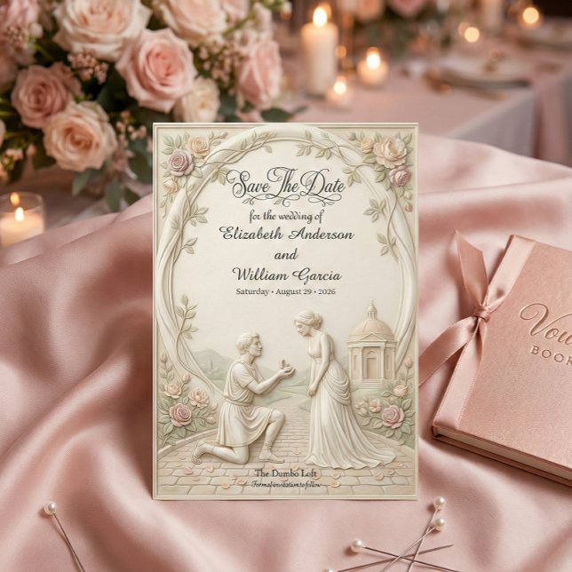 Classic Romantic Garden Scene Save The Date (Creator Uploaded)