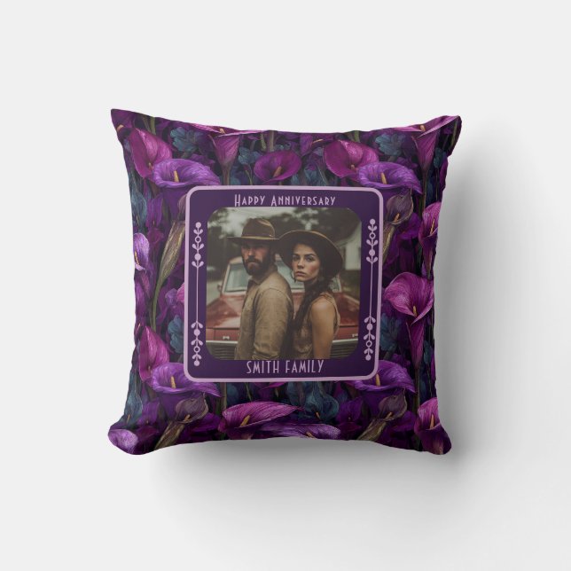 Classic Romantic Golden Anniversary  Throw Pillow  (Front)