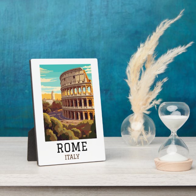 Classic Rome Italy Colosseum Historic Plaque (Side)