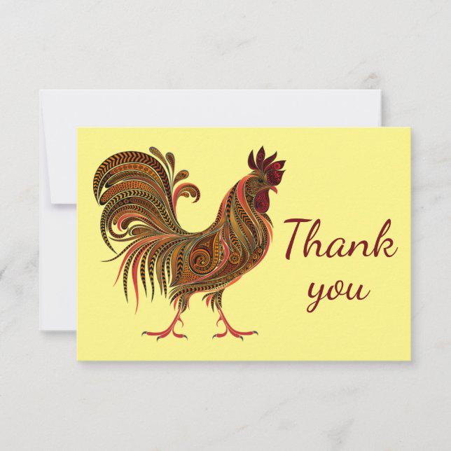 Classic Rooster Chicken Farm  Thank You (Front)