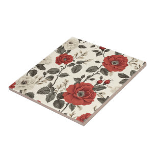 Classic Rose Ceramic Tiles For Home Flooring