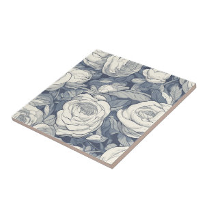 Classic Rose Ceramic Tiles For Rustic Kitchen