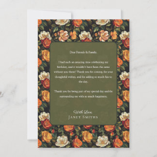Classic Rose Flower Kids’ Birthday Thank You Card
