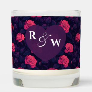 Classic Rose Flower Retro Wedding Candles
