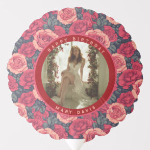 Classic Rose Flower Surprise Birthday Balloon