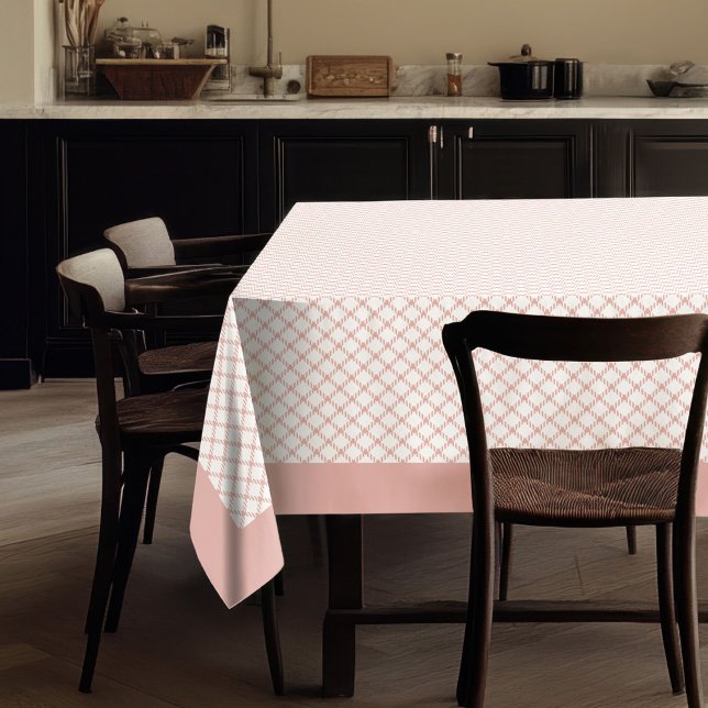 Classic Rose Gold Checkered Tablecloth Use (Classic Rose Gold Checkered Tablecloth Use)
