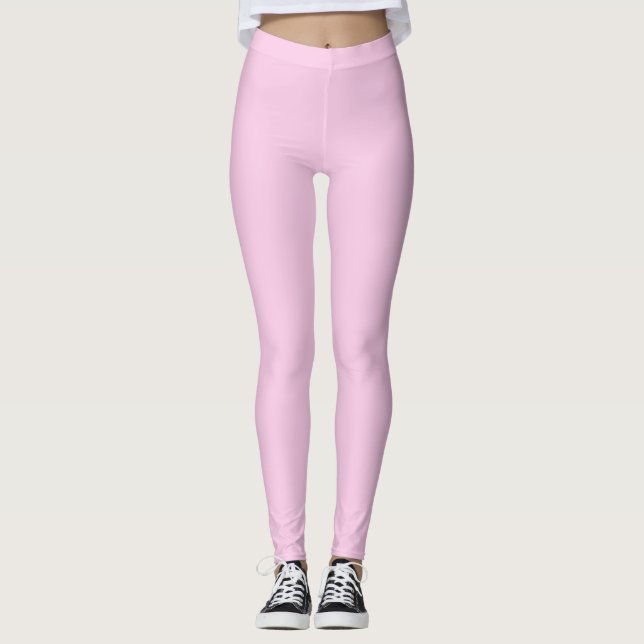Classic Rose Solid Color Leggings (Front)