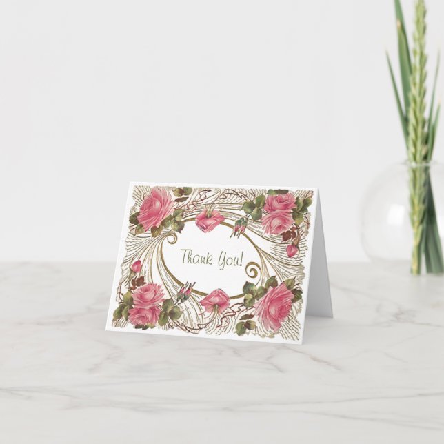 Classic rose Thank You Cards All Occasion Notes (Front)