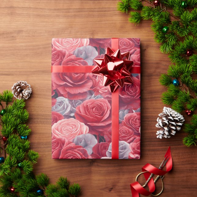 Classic Rose Vegas Wrapping Paper (Holiday Gift)