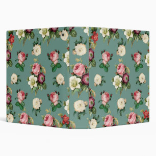 Classic Roses and Jade 3 Ring Binder