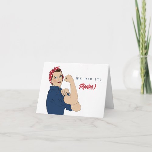 Classic Rosie the Riveter Thank You Card