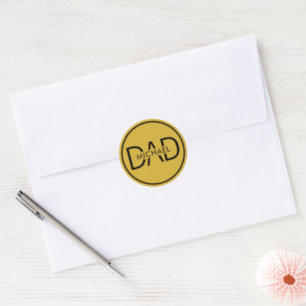 Classic Round Dad Sticker Custom Name Design
