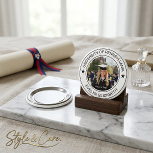 Classic Round Graduate Modern Script Magnet