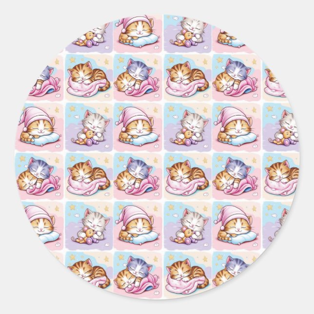 Classic Round Kitten Classic Round Sticker (Front)