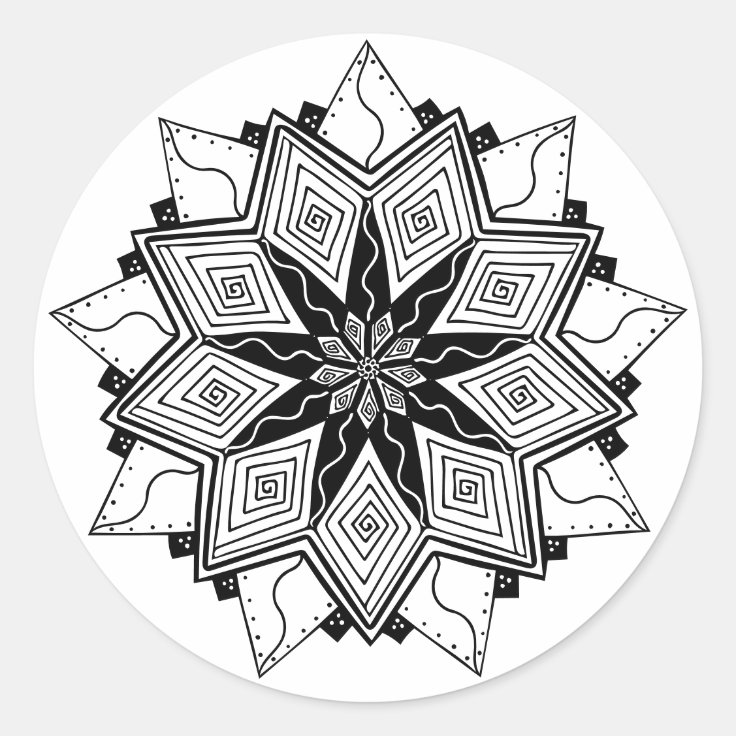 Classic Round Mandala Sticker Zazzle