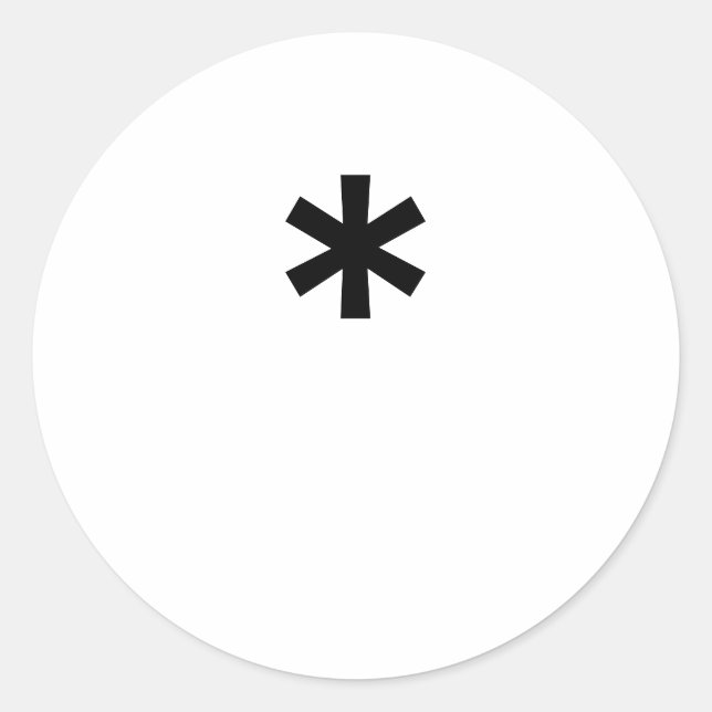 * CLASSIC ROUND STICKER (Front)