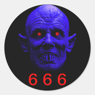 Classic Round Sticker, 6 6 6 Sticker