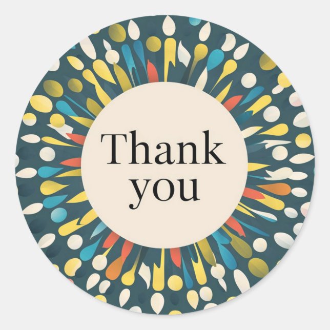 Classic Round Sticker Beautiful design (Front)