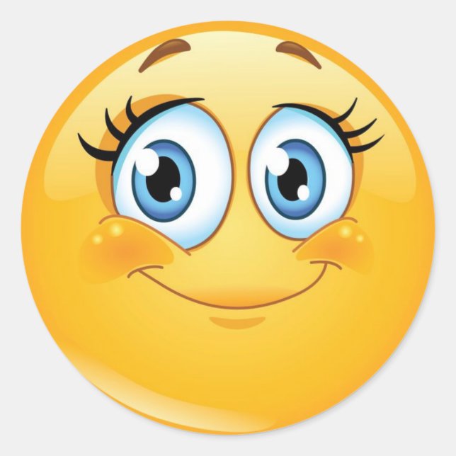 Classic Round Sticker/Emoticons Classic Round Sticker (Front)