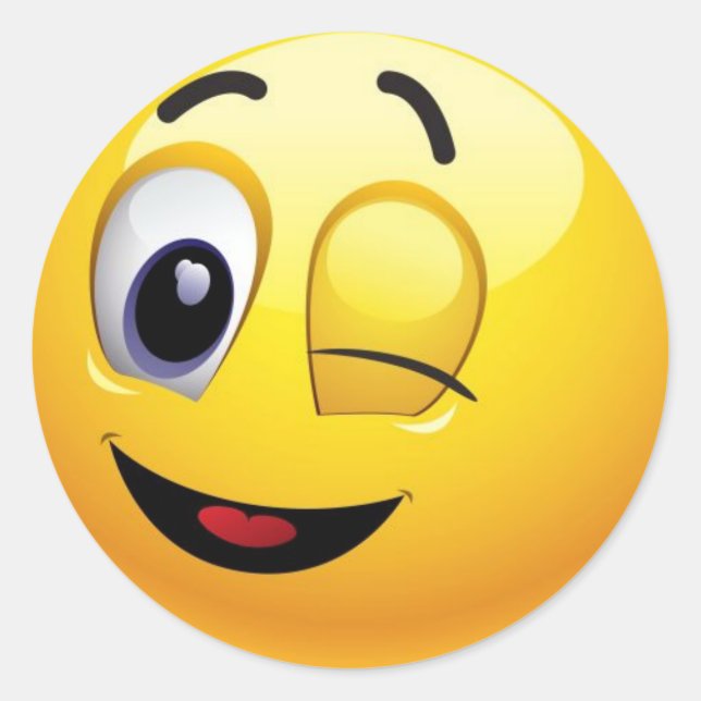 Classic Round Sticker/Emoticons Sticker (Front)