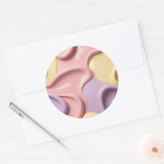 Classic round sticker in stylish graphic