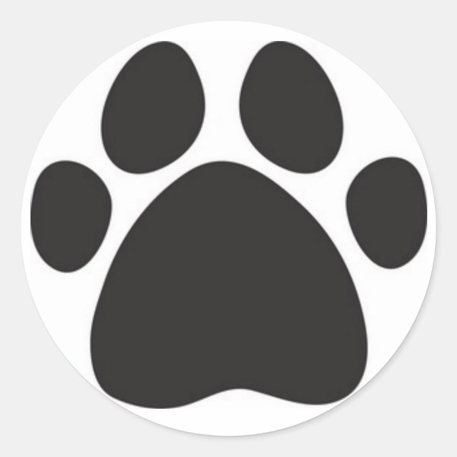 Classic Round Sticker/Pet Paw Sticker (Front)