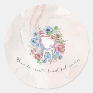 Classic Round Sticker Tooth - Born to create beaut