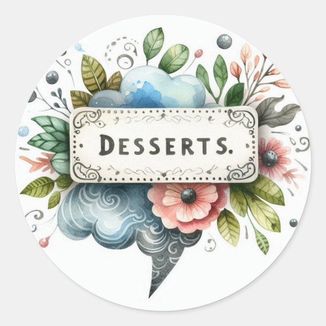 Classic Round Stickers (Desserts) (Front)