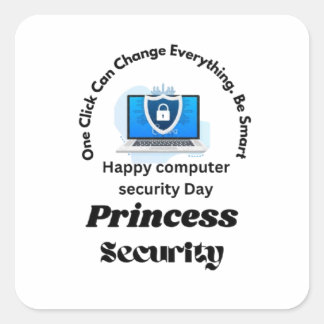 Classic Round Stickers GIFT COMPUTER SECURITY DAY