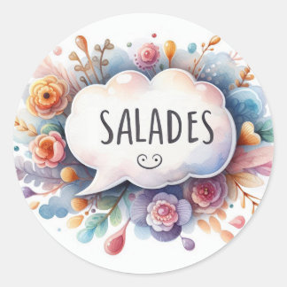 Classic round stickers (Salads)