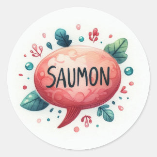 Classic round stickers (Salmon)