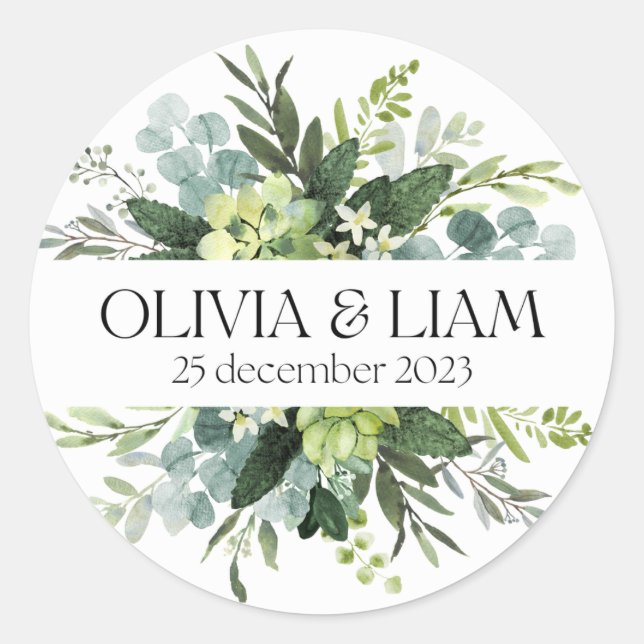 Classic Round Stickers Set (Front)