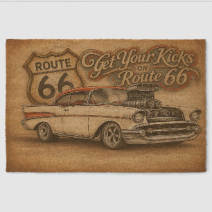Classic Route 66 Door Mat