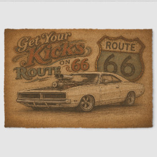 Classic Route 66 Door Mat