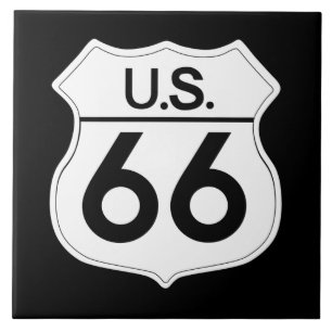 Classic Route 66 Large Kitchen Tile