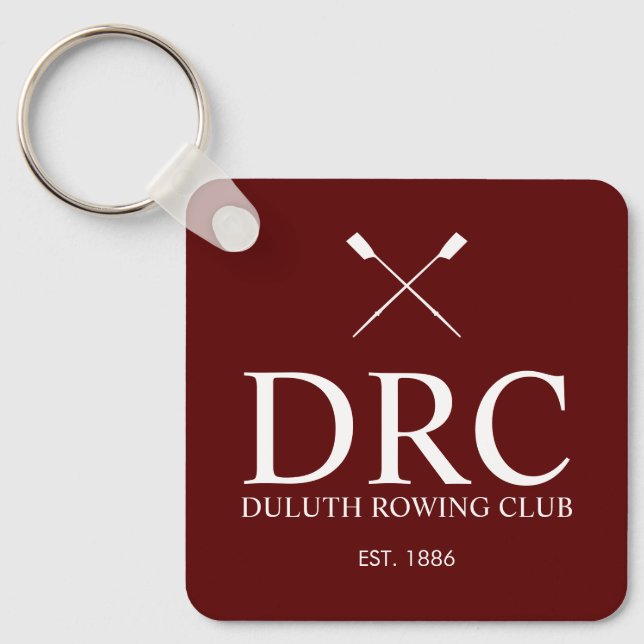 Classic Rowing Club Monogram Keychain (Front)