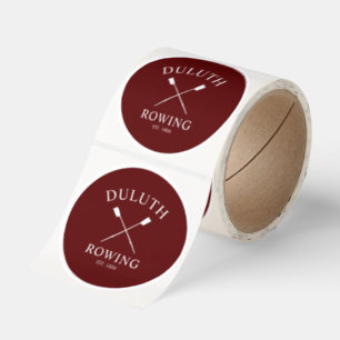 Classic Rowing Club Round Sticker