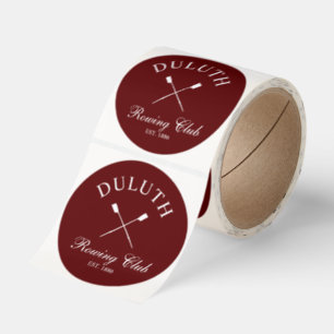 Classic Rowing Club Round Sticker