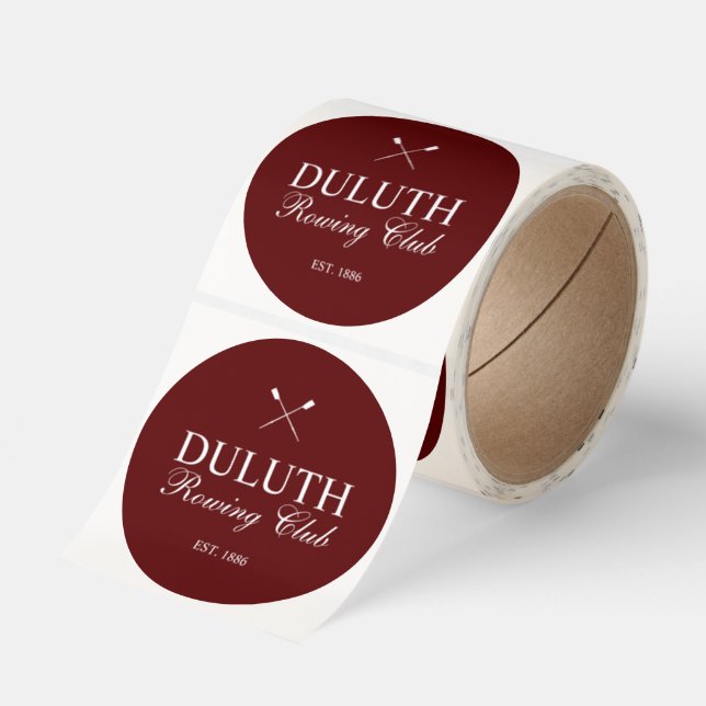 Classic Rowing Club Round Sticker (Roll)