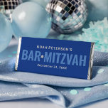 Classic Royal Blue Boys Mitzvah Chocolate Hershey Bar Favors<br><div class="desc">Bold silver gray block letters spell "Bar Mitzvah" with a Star of David accent against a rich royal blue background inspired by a traditional candy bar wrapper, paired with a personalized name and date for this coming-of-age celebration favor. A regal choice for Bar Mitzvah reception favor tables, candy buffets, and...</div>