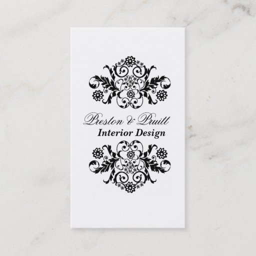 Customizable Professional Black and White  Royal Elegance Business Card