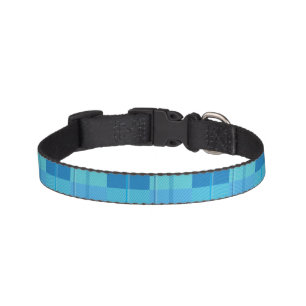 Classic Royal Sky Blue Plaid Aesthetic Pet Collar