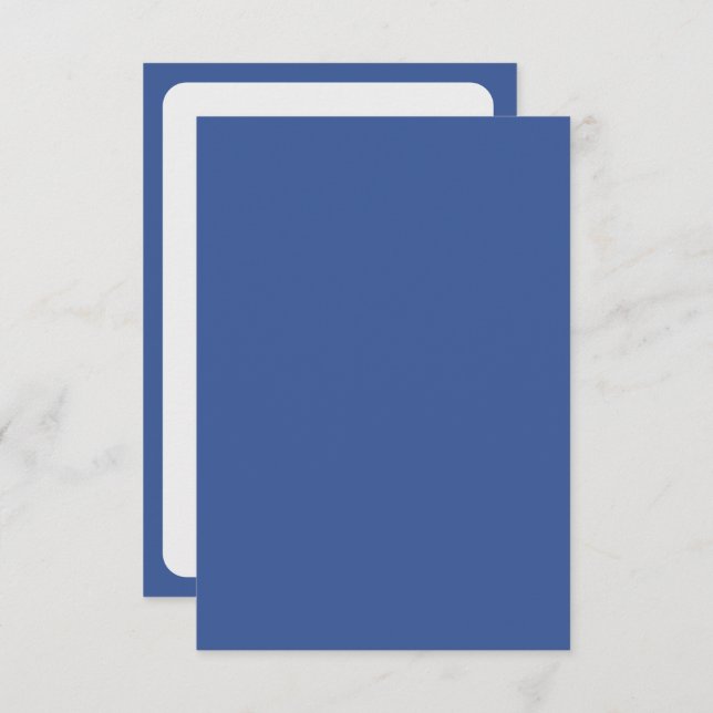 Classic RSVP Card in Blue & White – Customizable (Front/Back)