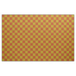 Classic Rust and Gold Checkerboard Pattern Fabric