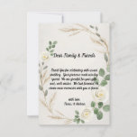 Classic Rustic Boho Roses&amp;Pampas Grass Wedding  Thank You Card