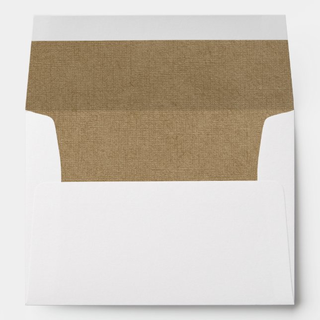 Classic Rustic Kraft Lined Wedding Envelopes (Back (Bottom))